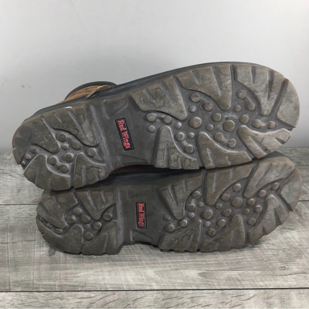 Red Wing Shoes Rustic Brown Leather Boots - Picture 7 of 10